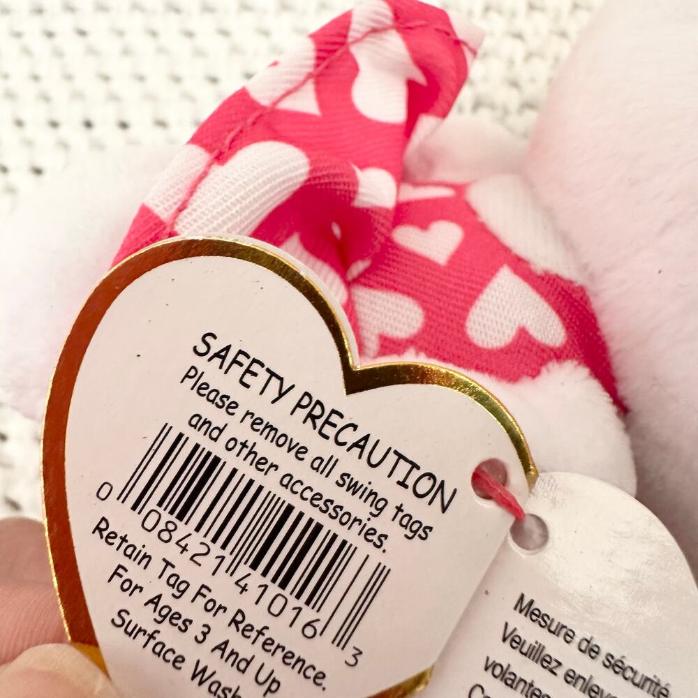 TY Beanie Baby Hello Kitty Sanrio 2014 Heart Glasses Printed Dress Bow 6" Plush - Picture 4 of 5